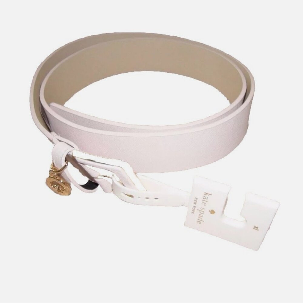 Kate Spade In the Loop Pink Saffiano Leather Wide Waist Belt